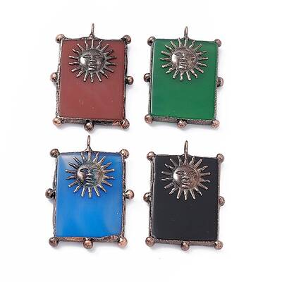 Natural Agate Dyed Big Pendants