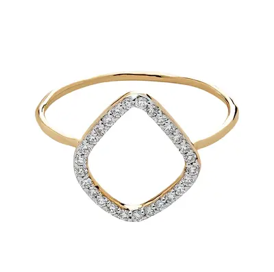 10K Gold 0.16 CT.T.W. Diamond Kite Wedding Band D Color VVS Clarity