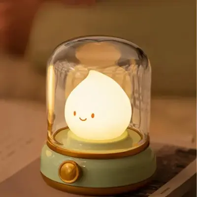 Cute Kerosene Design Night Light, USB Rechargeable Tabletop LED Night Light, Decorative Light For Bedroom, Living Room, Home...
