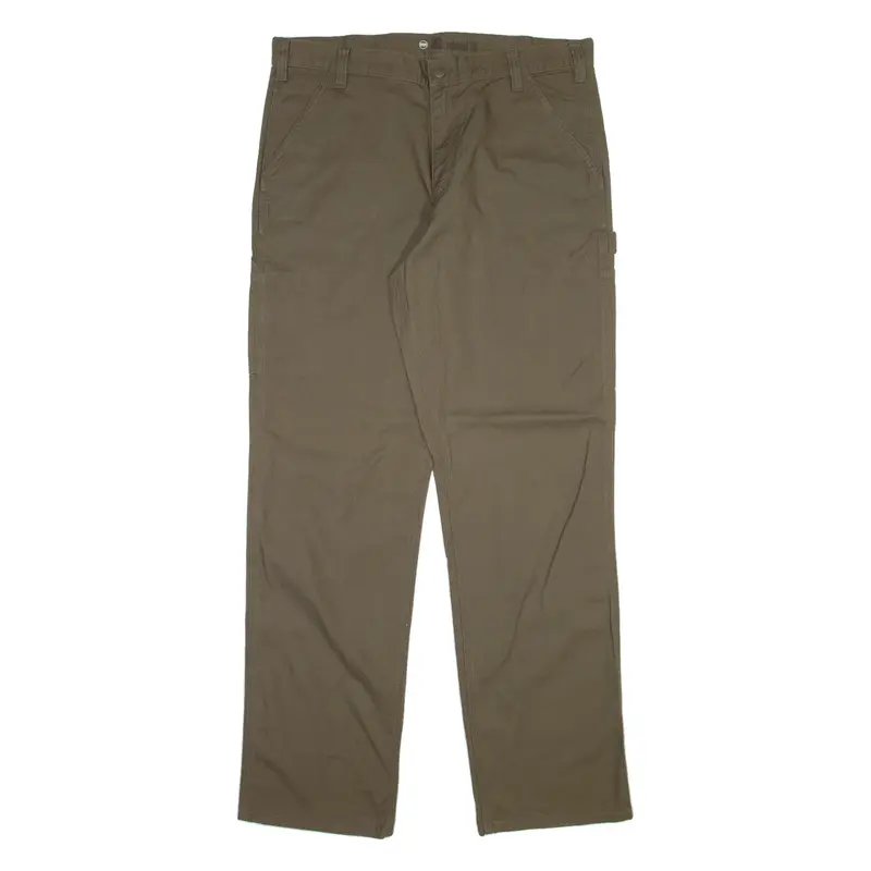CARHARTT Carpenter Workwear Mens Trousers Grey Relaxed Straight W38 L34