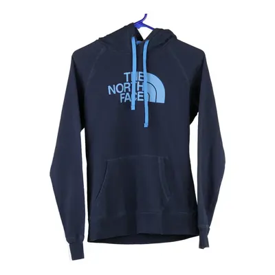 The North Face Spellout Hoodie - Medium Blue Cotton