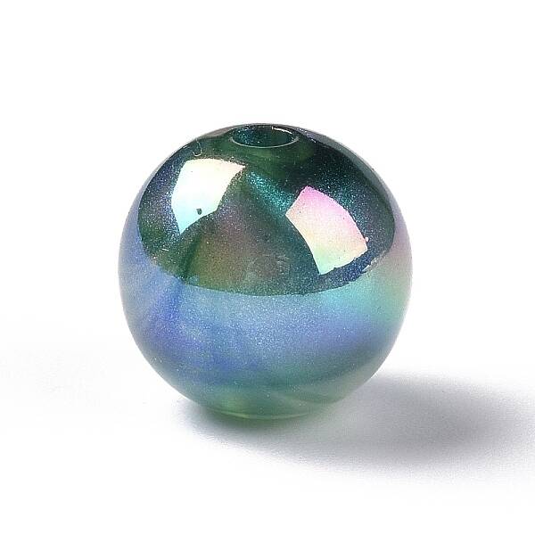 UV Plating Rainbow Iridescent Acrylic Beads
