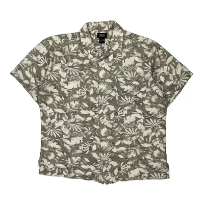 G.H. Bass & Co Hawaiian Shirt - Medium Multicoloured Linen Blend