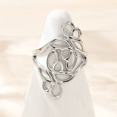 304 Stainless Steel Open Cuff Rings for Women