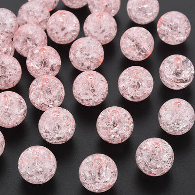 Transparent Crackle Acrylic Beads