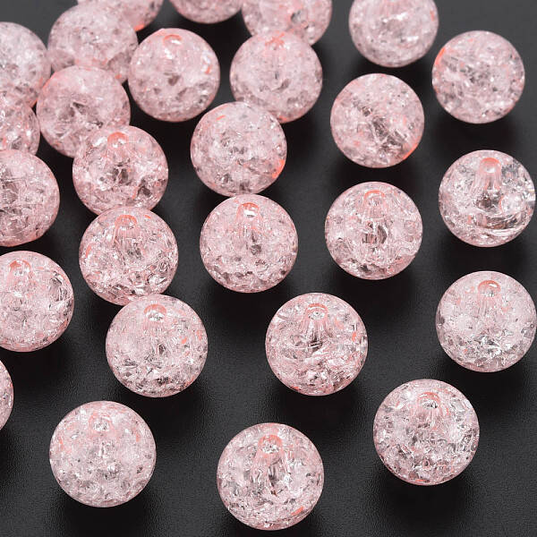 Transparent Crackle Acrylic Beads