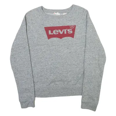 LEVI'S Boys Sweatshirt Grey Crew Neck M
