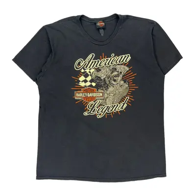 American Legend Harley Davidson Graphic T-Shirt - XL Black Cotton