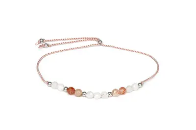 Agato HE26R3S-LP Sun and Moonstone Rope Bracelet