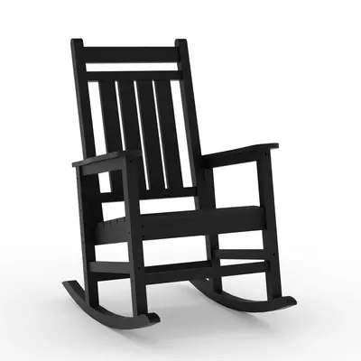 Garvee HDPE Rocking Chairs Weather Resistant Oversized High Back Porch Chair Poly Plastic Durable Outdoor Furniture for Garde...
