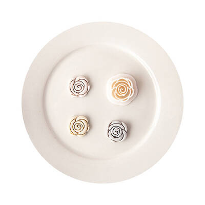 Rose Shape Resin Clay Cutters for Earring Making