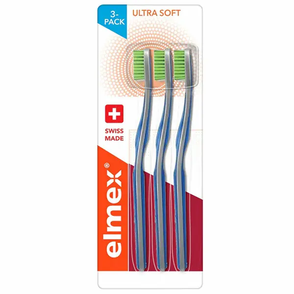 Elmex 3 Piece Ultra Soft Toothbrush