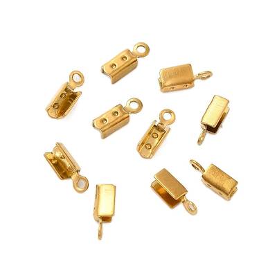 Ion Plating(IP) 304 Stainless Steel Folding Crimp Cord Ends