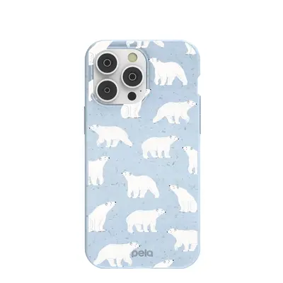 Powder Blue Ice Bears iPhone 14 Pro Max Case