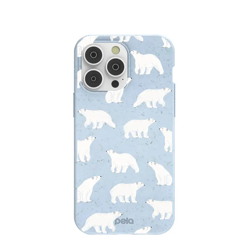 Powder Blue Ice Bears iPhone 14 Pro Max Case