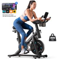 MERACH Exercise Bike for Home Stationary Bike with New RPM Game Mode Enhanced Electronic LED Monitor Silent Belt Drive and Co...