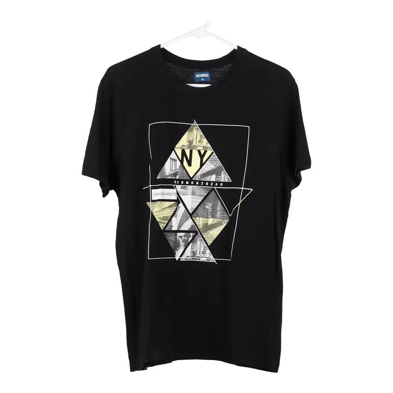 Jackberg Graphic T-Shirt - Medium Black Cotton