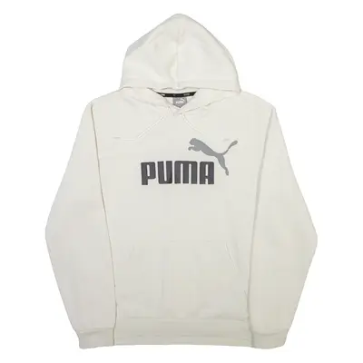 PUMA Mens White Hoodie M