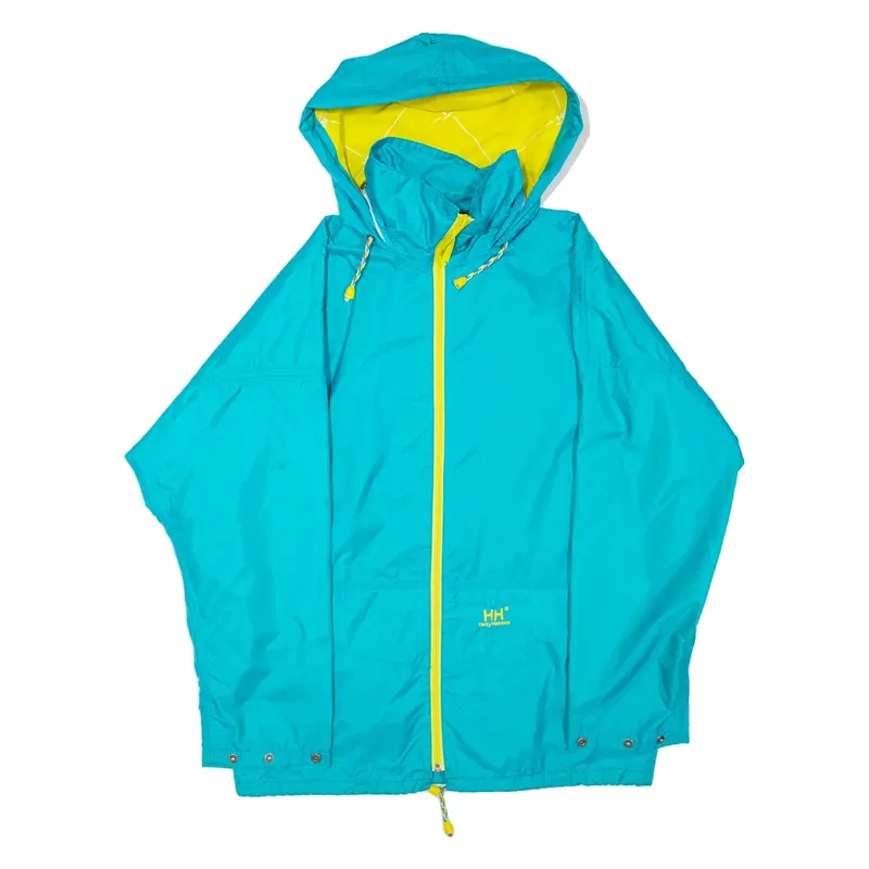 HELLY HANSEN Mens Rain Jacket Blue Hooded XL