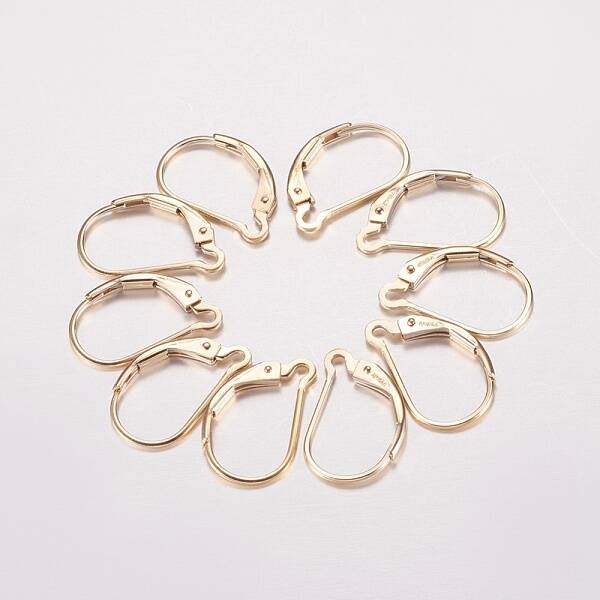 Yellow Gold Filled Leverback Earring Findings