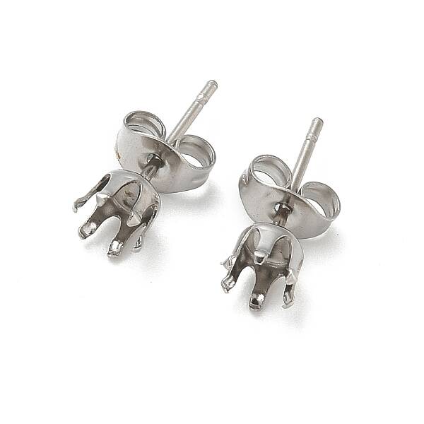 316 Surgical Stainless Steel Stud Earring Findings