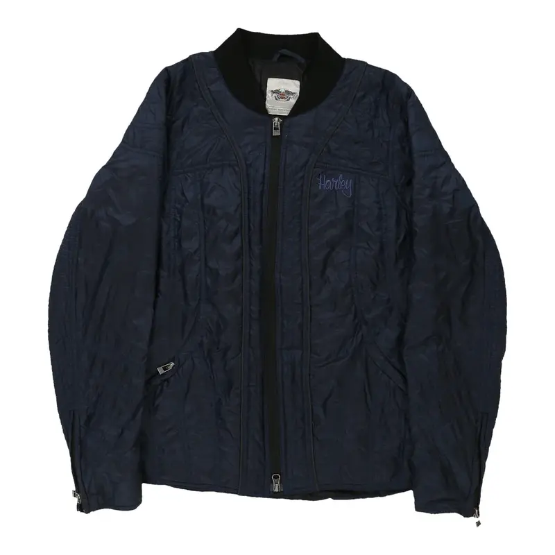 Harley Davidson Puffer - Large Navy Cotton