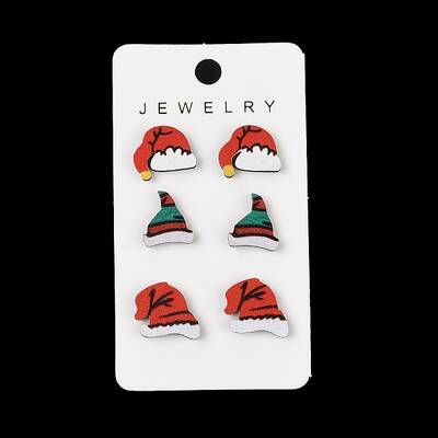 Christmas Theme Stud Earrings Set