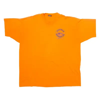 FRUIT OF THE LOOM Eastman Recreation Mens T-Shirt Orange 90s USA 2XL