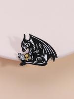Cartoon Dragon Design Brooch, Cute Dragon Reading Book Enamel Pin Suitable for Backpacks, Jeans, Scarves, Hats Decoration, Fa...