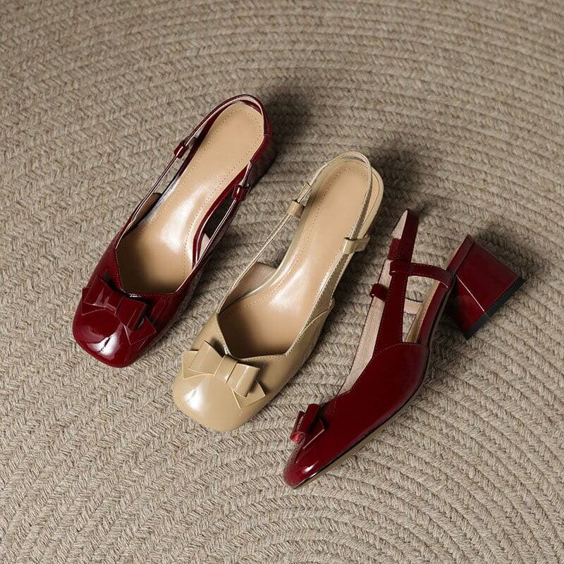 CHIKO Alameda Square Toe Block Heels Slingback Shoes