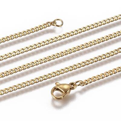 304 Stainless Steel Curb Chain Necklaces