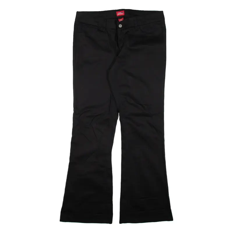 DICKIES Womens Trousers Black Slim Bootcut W34 L31