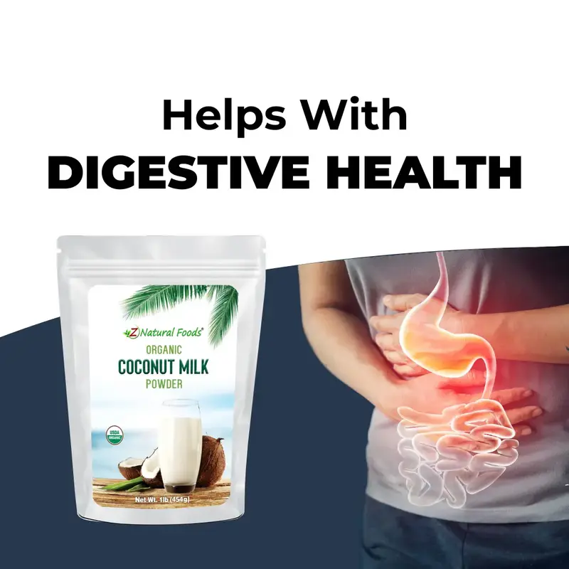 Organic Vegan Coconut Milk Powder - Z Natural Foods - Perfect for Recipes, Smoothies and Coffee - Non Dairy Coconut Cream Pow...