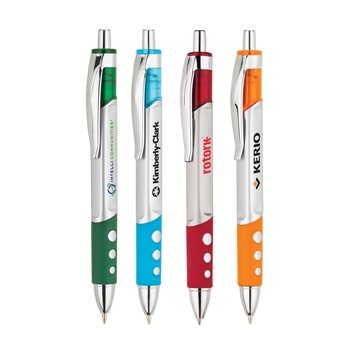 250 Customized Coleman Ballpoint Pen - Matte Silver & Soft Grip