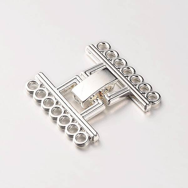 7 Strands Alloy and Brass Fold Over Clasps