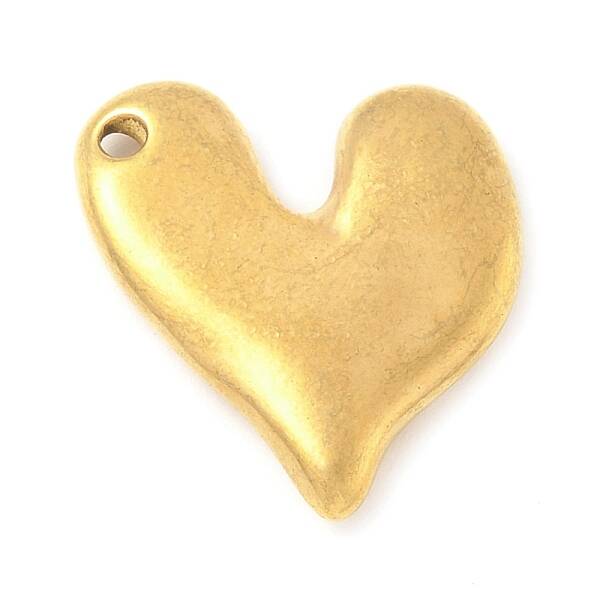 304 Stainless Steel Heart Pendants