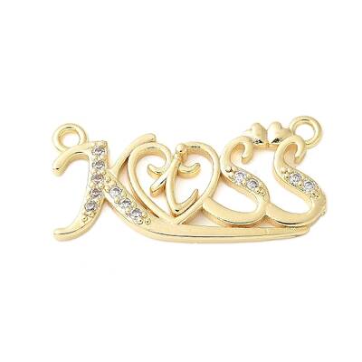 Brass Micro Pave Clear Cubic Zirconia Links