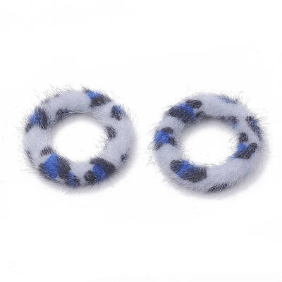 Faux Mink Fur Covered Linking Rings