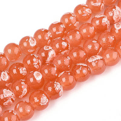 Baking Paint Glass Beads Strands