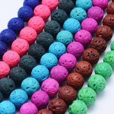 Natural Lava Rock Beads Strands
