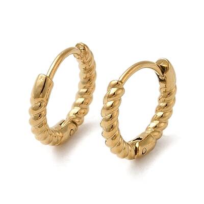 304 Stainless Steel Croissant Hoop Earrings for Women