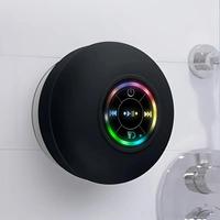 Waterproof Speaker, Portable Wireless Speaker With Suction Cup, USB Rechargeable Black Audio Bluetooth Speaker, Wireless Vers...
