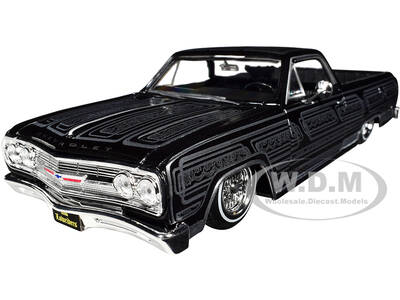 1965 Chevrolet El Camino Lowrider Black Metallic with Silver Graphics \