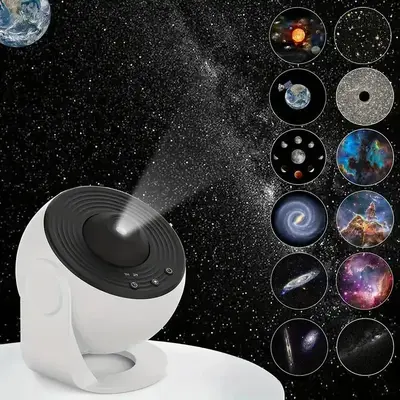 12 in 1 Planetarium Galaxy Star Projector LED Light, 360° Rotating Nebula Projector Lamp, Room Ambient Light, Decor Light fo...