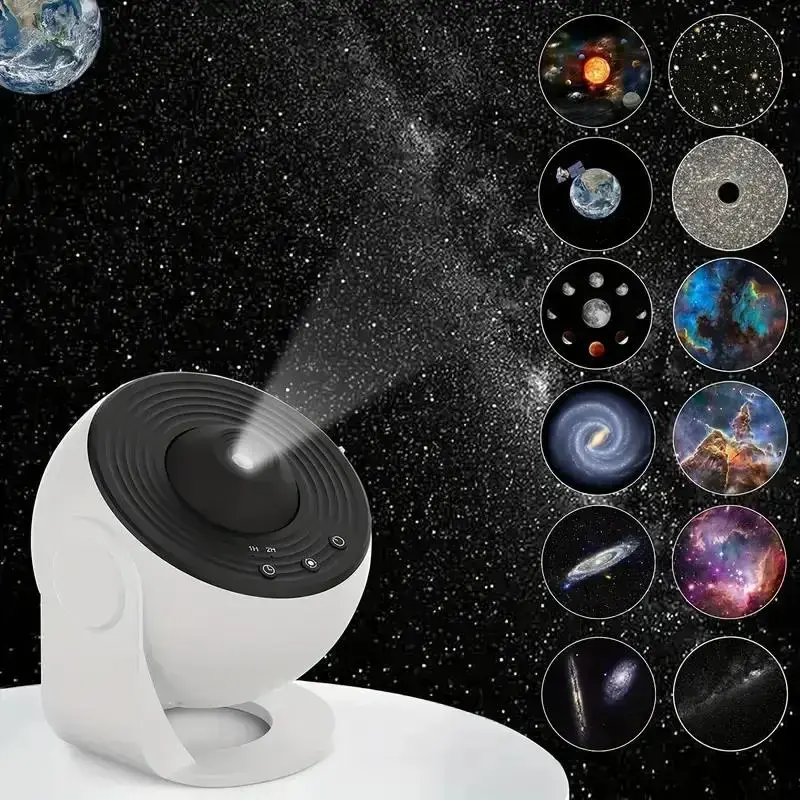 12 in 1 Planetarium Galaxy Star Projector LED Light, 360° Rotating Nebula Projector Lamp, Room Ambient Light, Decor Light fo...