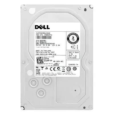 0GMF29 Dell 3TB 6Gb/s SAS 7200 3.5-inch 64MB Hard Drive