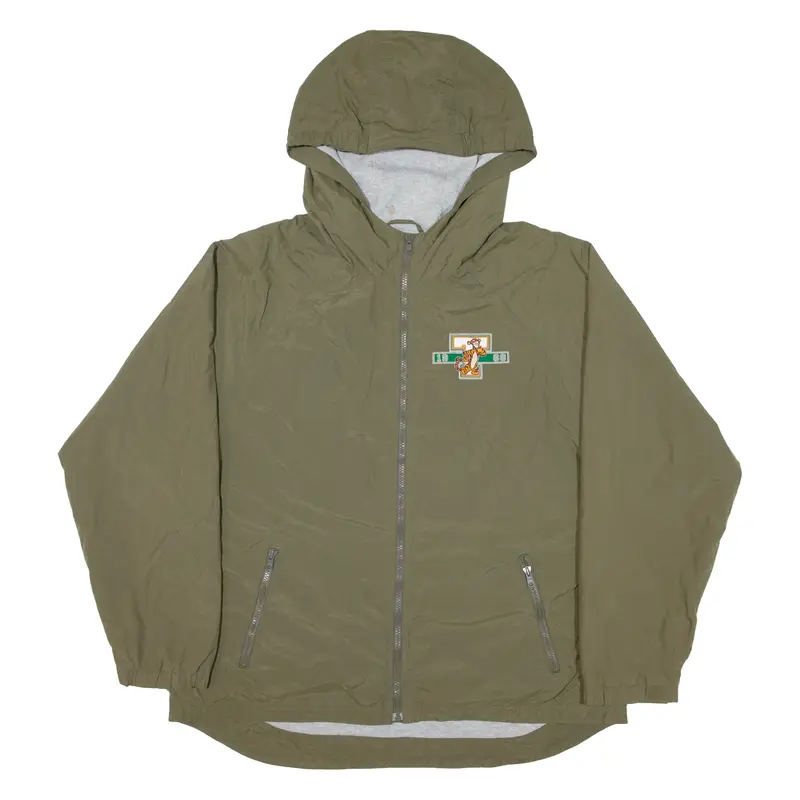 DISNEY Tigger Womens Varsity Jacket Green Nylon USA L