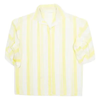 Womens Printed Blouse Yellow Striped M