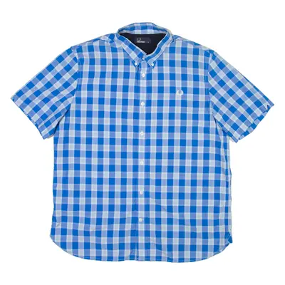 FRED PERRY Mens Shirt Blue Check L