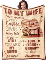 Wife Blanket Gifts for Wife on Mothers Day to My Wife Soft Throw Blanket Christmas Birthday Present for Wife from Husband Rom...